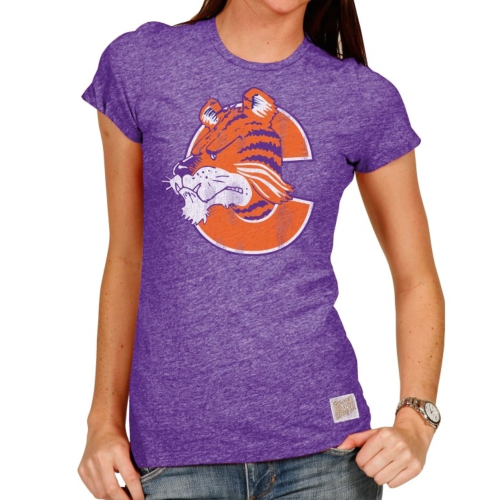 Original Retro Brand Purple Clemson Tigers T-Shirt